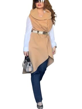 Camel Wrap Vest One Size Lightweight Draped